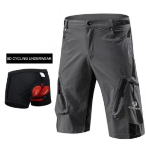 MTB Cycling Shorts - Gray with Gel
