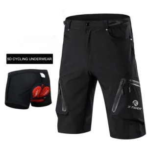 MTB Cycling Shorts - Black with Gel