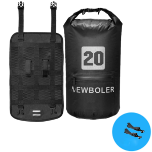 Waterproof Bike Handlebar Tube Bags - Style 2 Black 20L