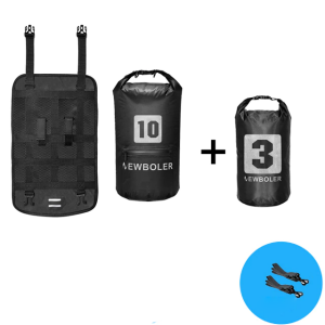 Waterproof Bike Handlebar Tube Bags - Style 2 Black 13L