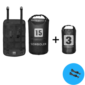 Waterproof Bike Handlebar Tube Bags - Style 2 Black 18L