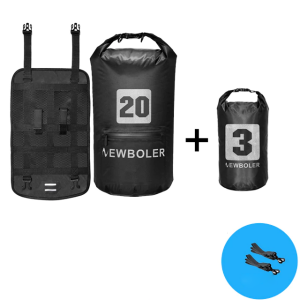 Waterproof Bike Handlebar Tube Bags - Style 2 Black 23L