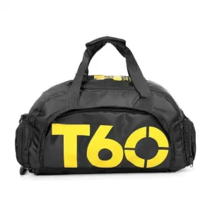 Waterproof Gym Bag for Sports - Black-Yellow