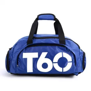 Waterproof Gym Bag for Sports - Blue-White