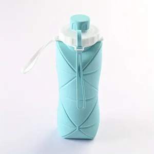 Silicone Collapsible Water Bottle - Blue