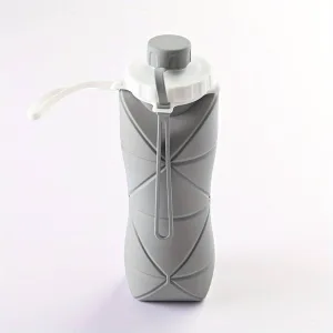 Silicone Collapsible Water Bottle - Grey