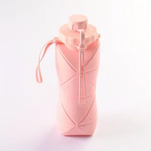 Silicone Collapsible Water Bottle - Pink