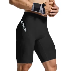 Men's Workout Compression Shorts - Black, S