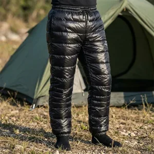 waterproof hiking pants, down pants, thermal walking trousers, down insulated pants, puffy pants, lightweight waterproof trousers, puffer pants