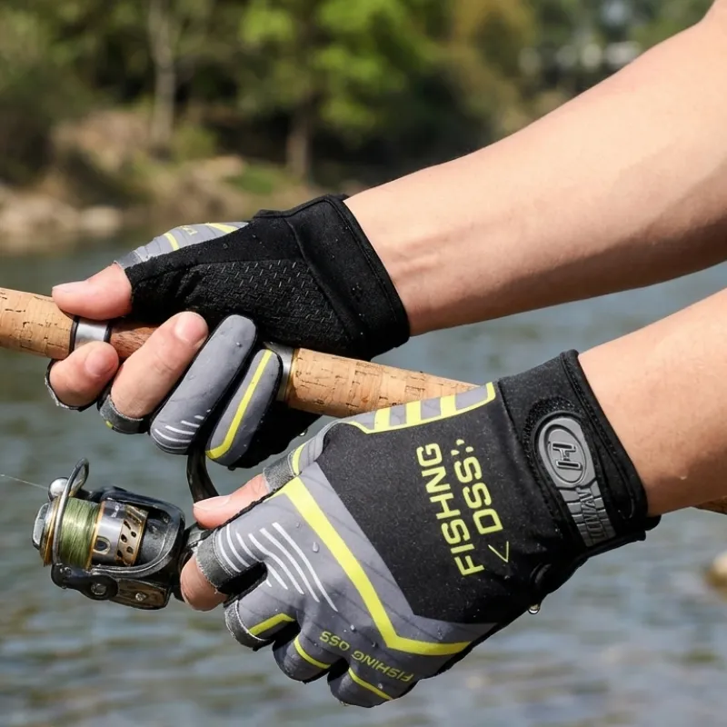 fishing gloves, fingerless fishing gloves, sun protection fishing gloves